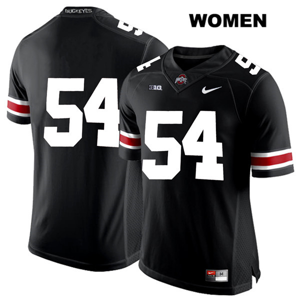 Ohio State Buckeyes Women's Matthew Jones #54 White Number Black Authentic Nike No Name College NCAA Stitched Football Jersey UY19A56IO